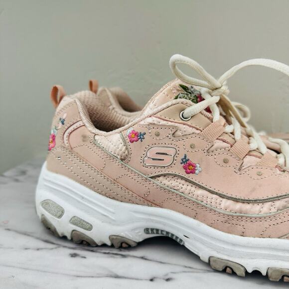 Skechers D’lights Bright Blossoms Pink Sneakers Women’s Size 8 - Picture 2 of 8